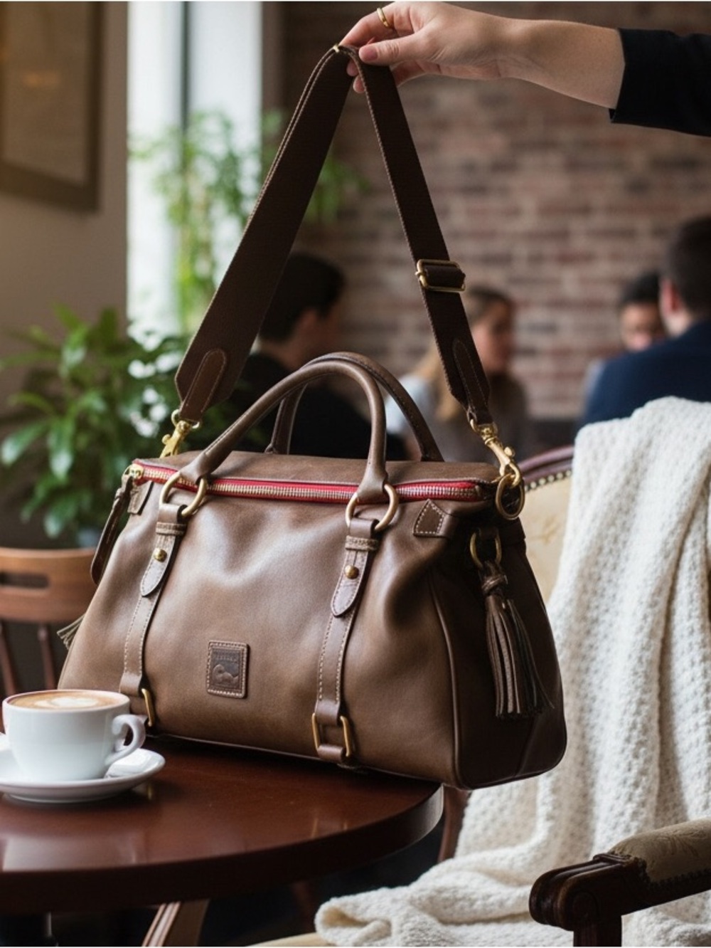 Dooney & Bourke Dark Brown Florentine Satchel Bag